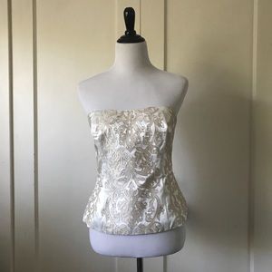 White House Black Market Ivory Corset Size 6